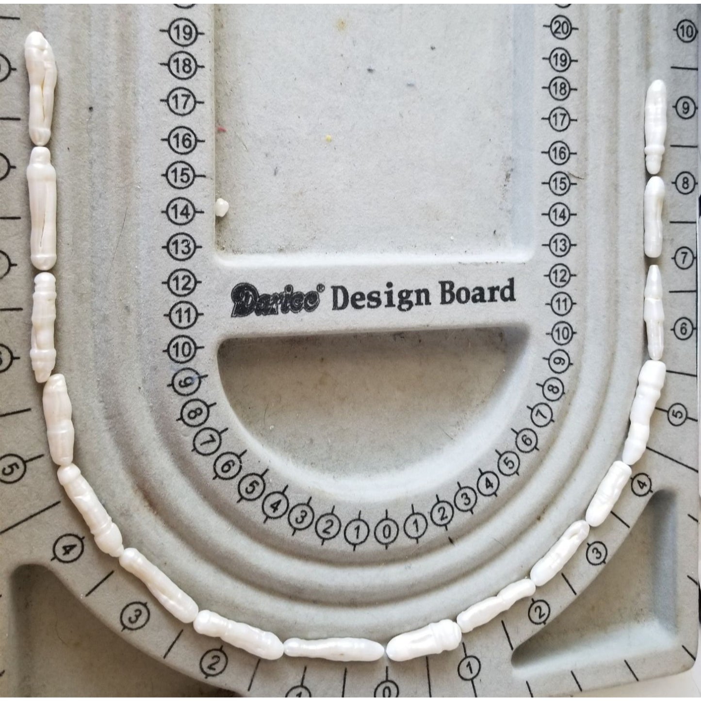 Loose  Biwa Stick Pearl Bag 2A  Baroque 16" Whitey  16 Pieces  118  ct  23.6 gr  1 cm  x 0.5 cm