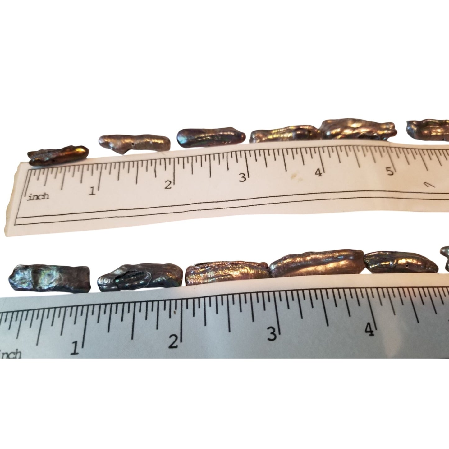 Loose Grey Biwa Stick Pearl Braque 20" 20 Pieces  158.5  ct  31.7  gr  1 cm  x 0.5 cm