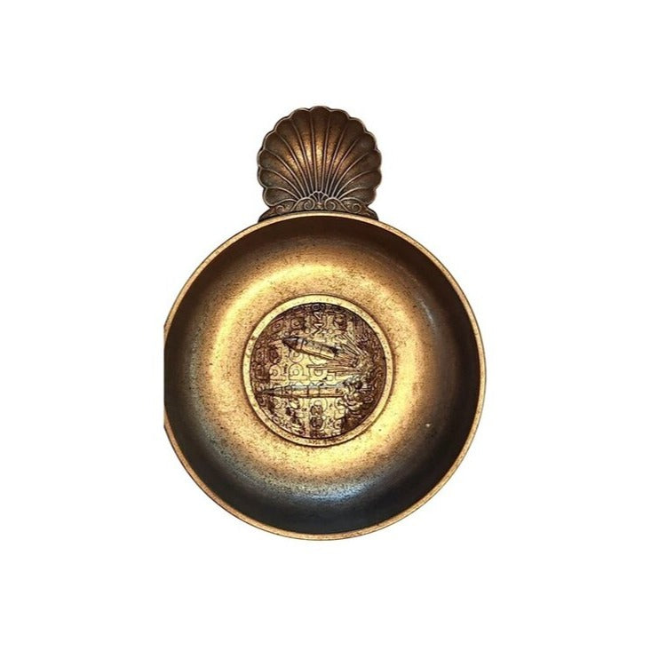 Sommeliers tasting cup Les Etains De France A shallow, silver tastevin tradition