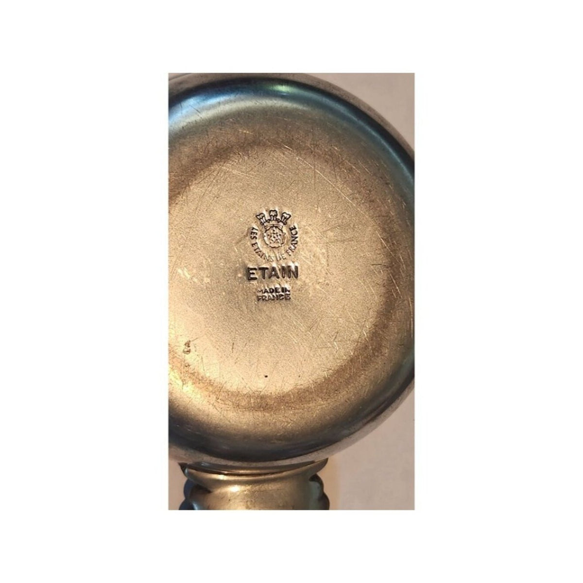 Sommeliers tasting cup Les Etains De France A shallow, silver tastevin tradition