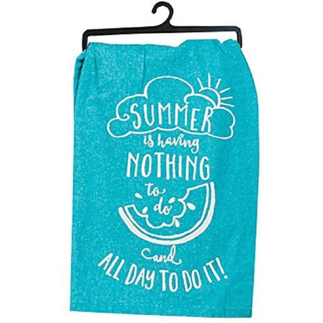 Kitchen Towel  Kay Dee Designs Size 26" x 26"Blue Summer Fun Nothing to Do Flour Sack Towel