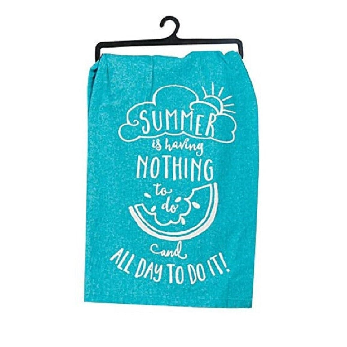 Kitchen Towel  Kay Dee Designs Size 26" x 26"Blue Summer Fun Nothing to Do Flour Sack Towel