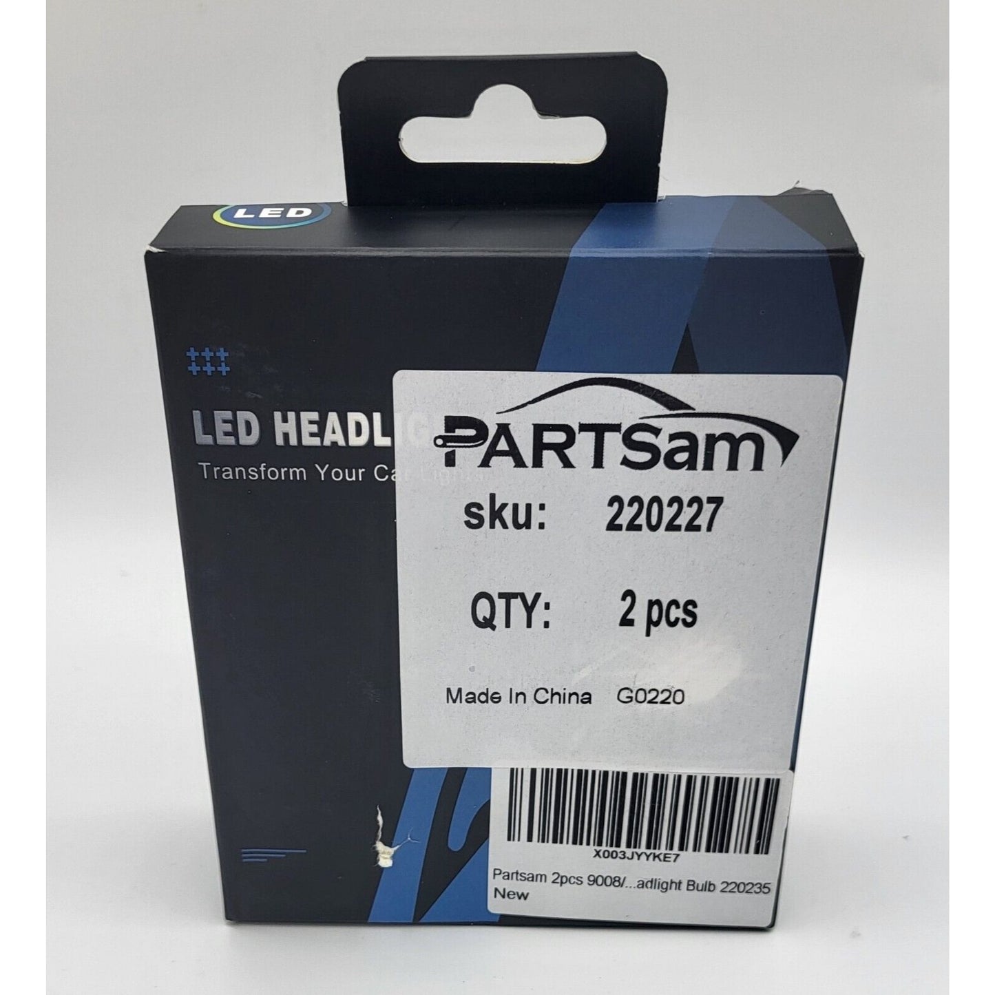Auto Headlight Bulb Partsam 9008/H13 LED , 25000LM 120W 6500K Cool White High Beam/Low