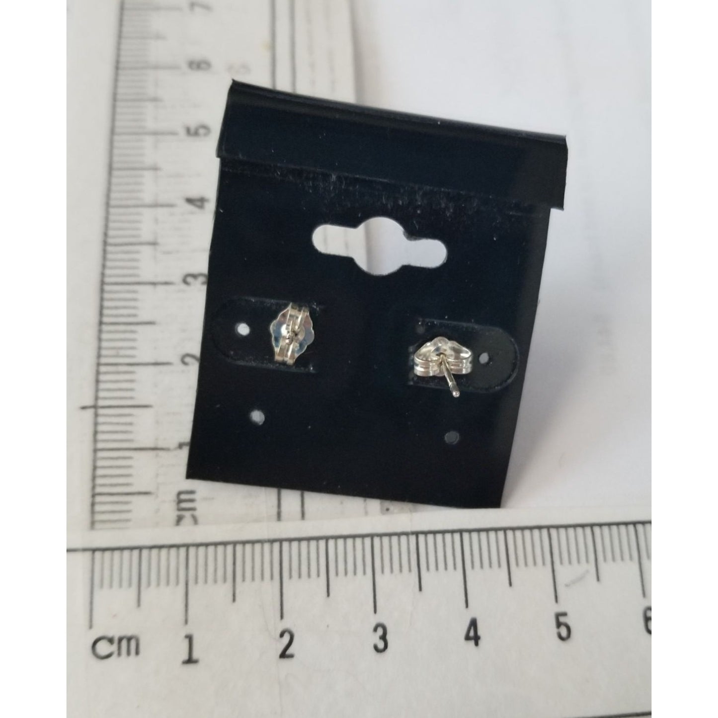 Earrings Pearl Blue 3.2Gr  21 ct  10 cm x 0.5  cm 1 cm Round 2.5  x .0.5 cm  Screw on Silver 925