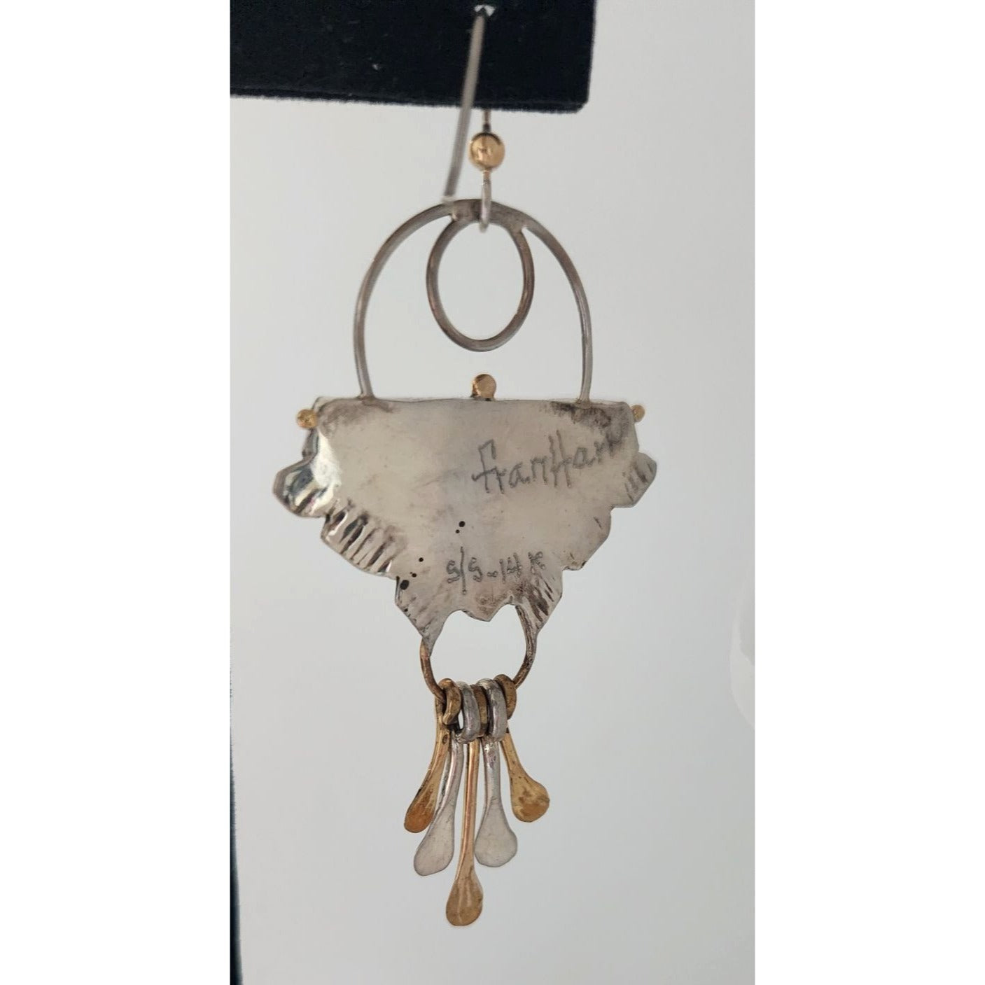 Jewelry Earrings Bumble Bee Jasper Triangle Stone Circle Half Dome Gold Accent