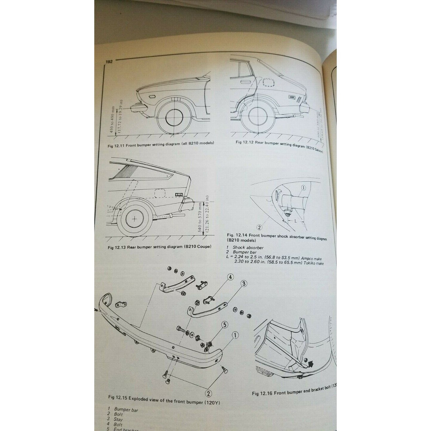 Book  1973 Aug 1978  Haynes Datsun B-210All Models 78.6 cu 1288 CC  85.2 cu 1397c