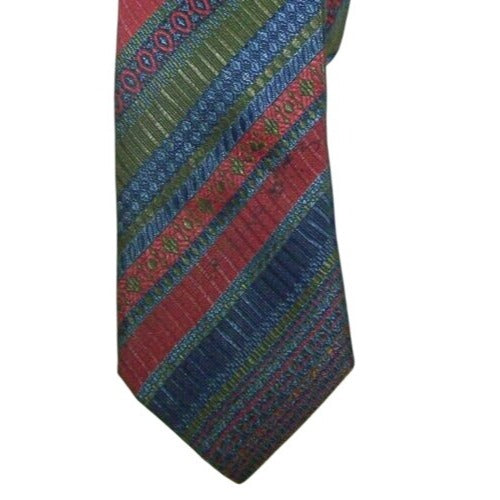 Tie Red Green Black  Acetate Neck Tie No name  Brand  58 " Long  3 1/2"  Wide