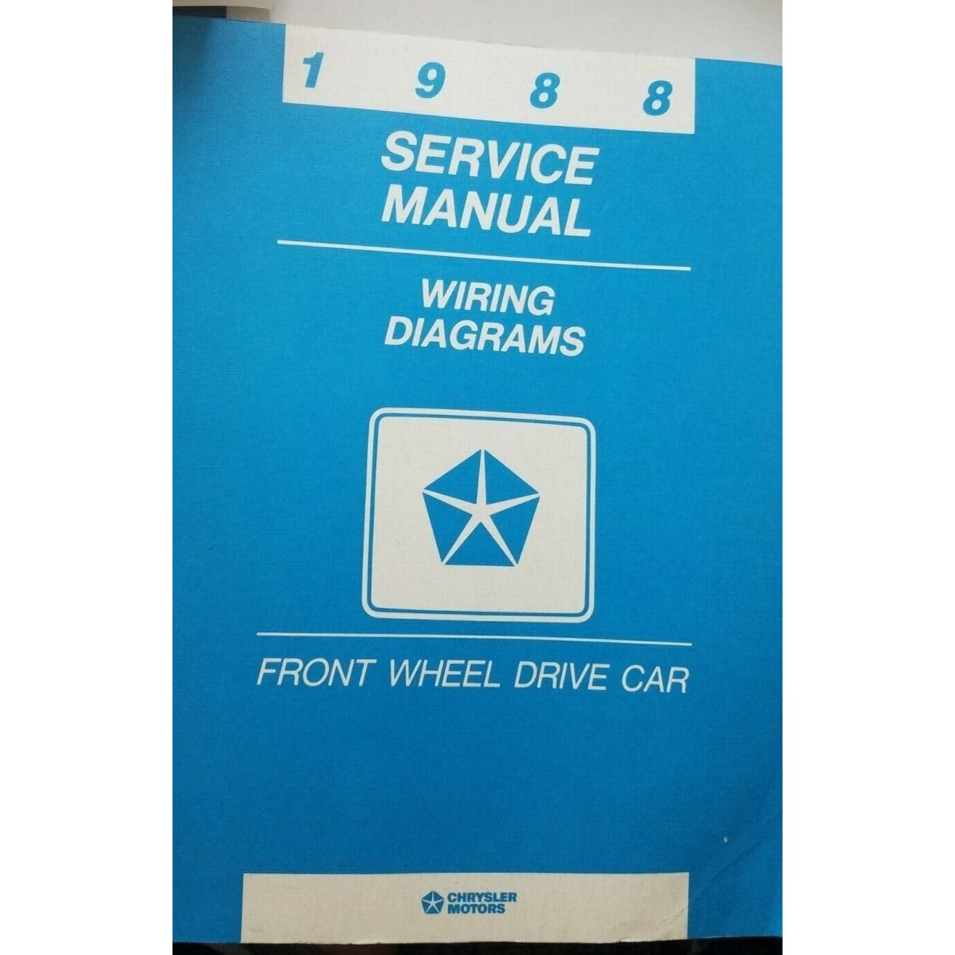 Book 1988 Chrysler Service Manual Wiring Diagrams Front Wheel Drive Car Pub