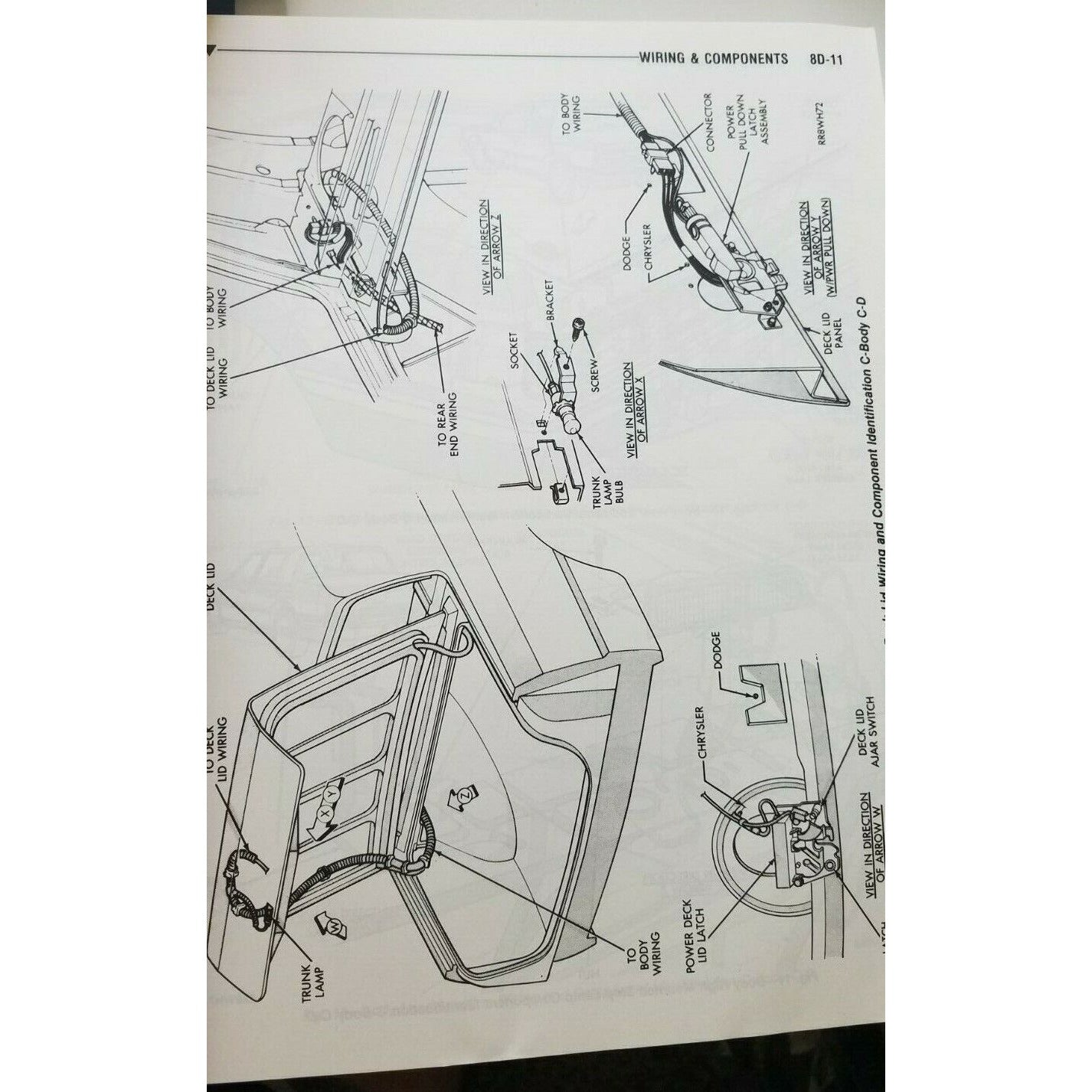 Book 1988 Chrysler Service Manual Wiring Diagrams Front Wheel Drive Car Pub