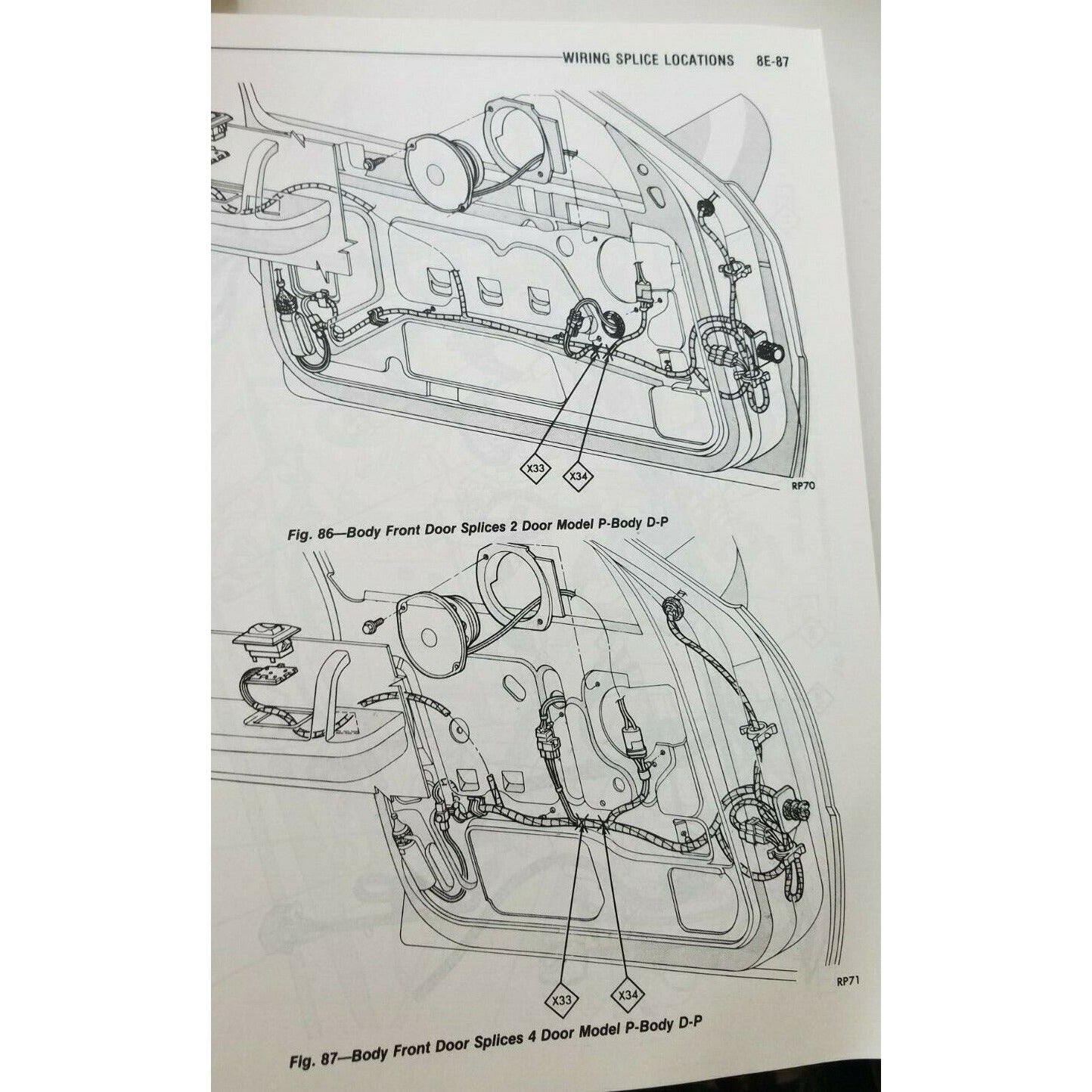 Book 1988 Chrysler Service Manual Wiring Diagrams Front Wheel Drive Car Pub