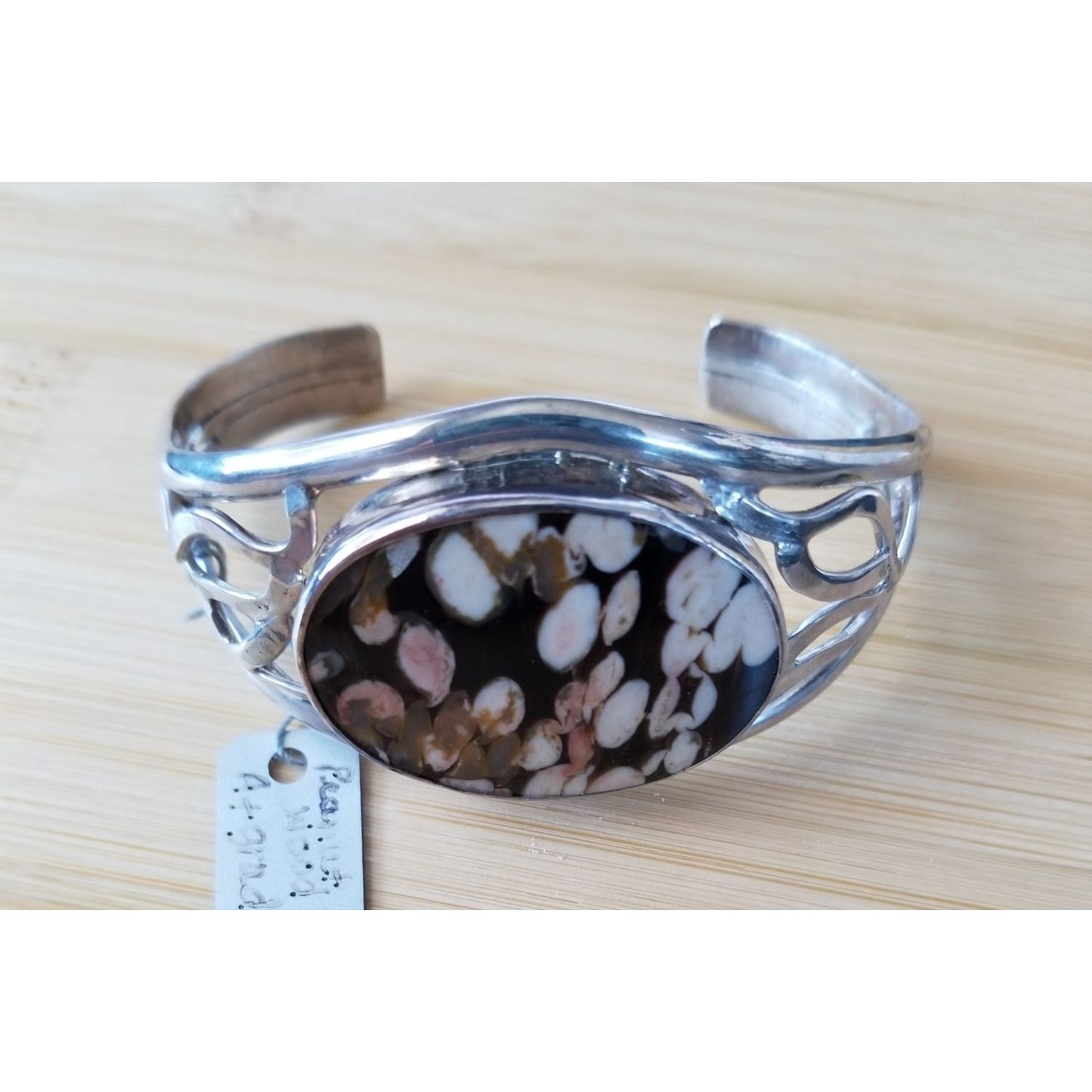 Bracelet Peanutwood Oval A- Grade Sterling 925 Silver 3" 40 cm x 30 cm 42.2 gr