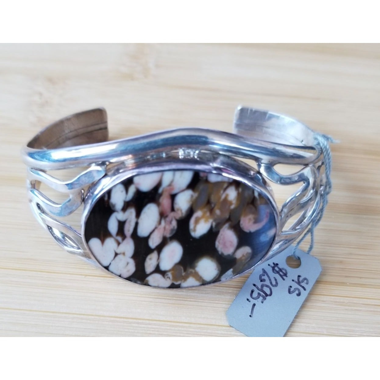 Bracelet Peanutwood Oval A- Grade Sterling 925 Silver 3" 40 cm x 30 cm 42.2 gr