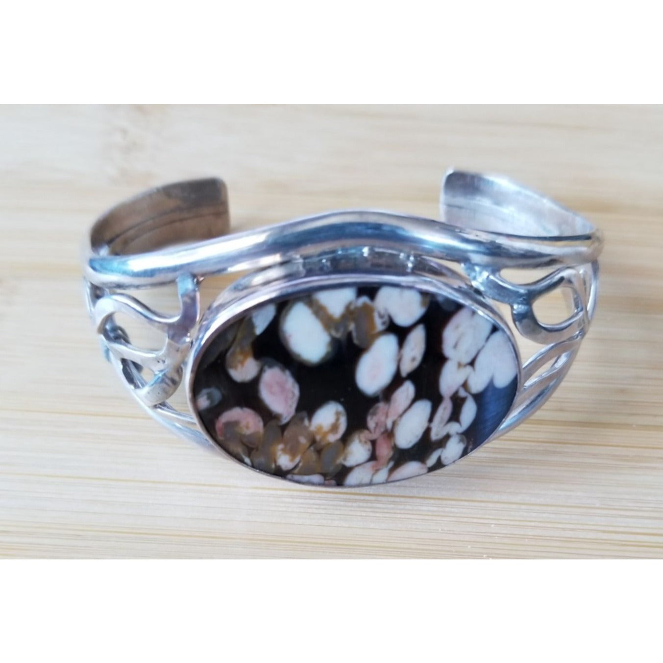 Bracelet Peanutwood Oval A- Grade Sterling 925 Silver 3" 40 cm x 30 cm 42.2 gr