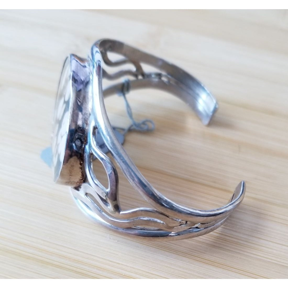 Bracelet Peanutwood Oval A- Grade Sterling 925 Silver 3" 40 cm x 30 cm 42.2 gr