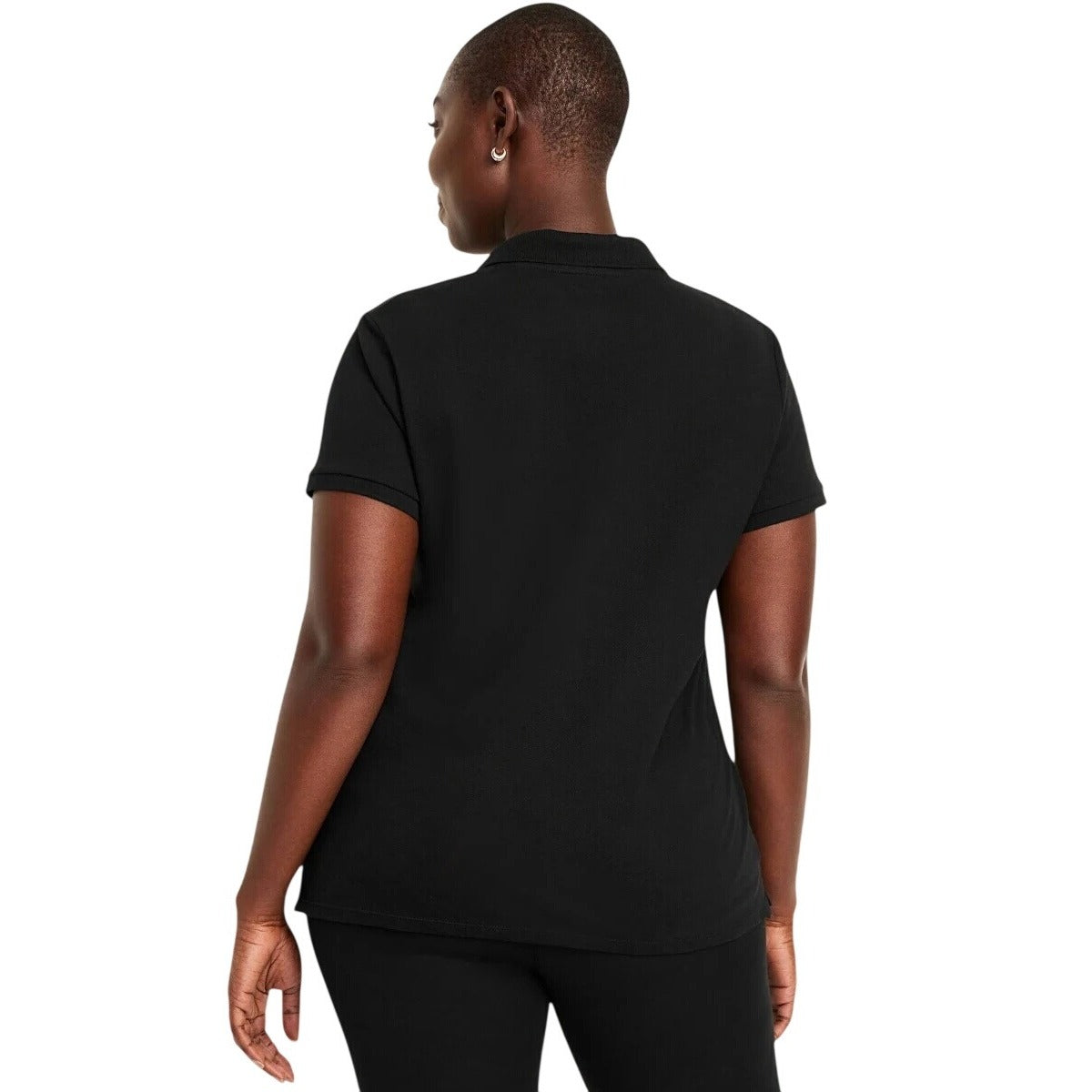 Polo Shirt Black Short Sleeves Jerzees  50/50 Cotton  Polyester Size X XLarge Comfort Fit No Button