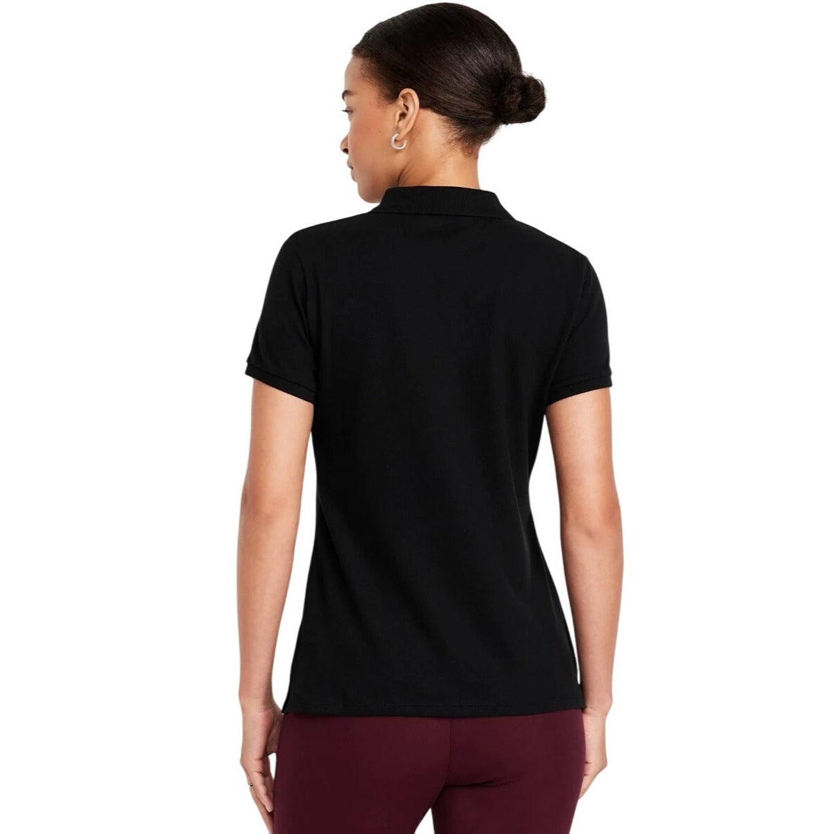 Polo Shirt Black Short Sleeves Jerzees  50/50 Cotton  Polyester Size X XLarge Comfort Fit No Button
