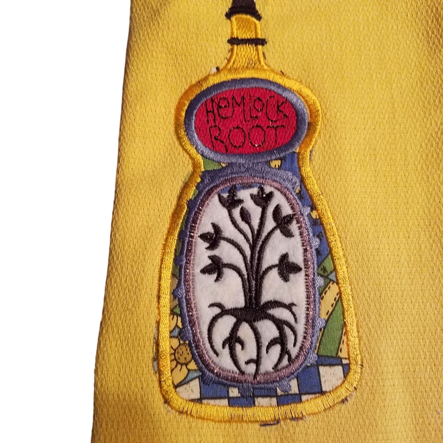Kitchen Towels  Embroidered set of 2 Haunted House Jar Hemlock Root 16" x 21"