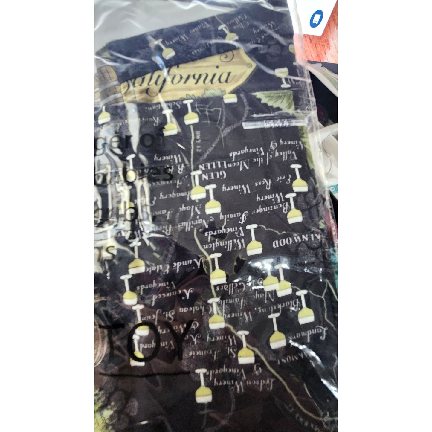 David Carey Size L Vintage Sonoma Valley Winery Map Print Button-Up Shirt 100% Cotton Made In Thailand