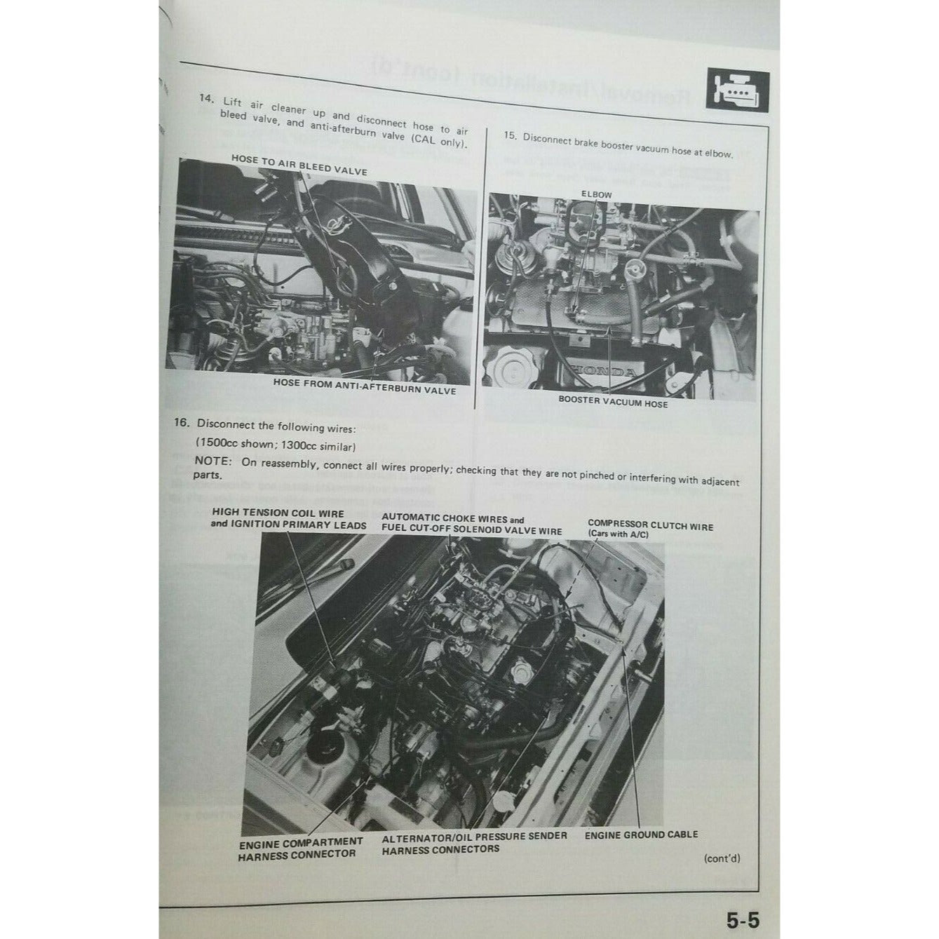 Book 1981  Honda  Civic Service Manual All Models