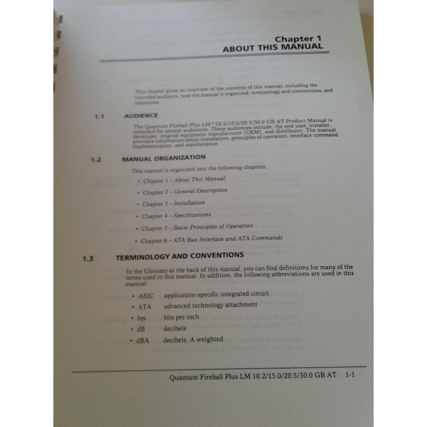 Computer Quantum Product Manual Fireball Plus LM 10.2/ 15.0 / 20.5 / 30.0 GM AT