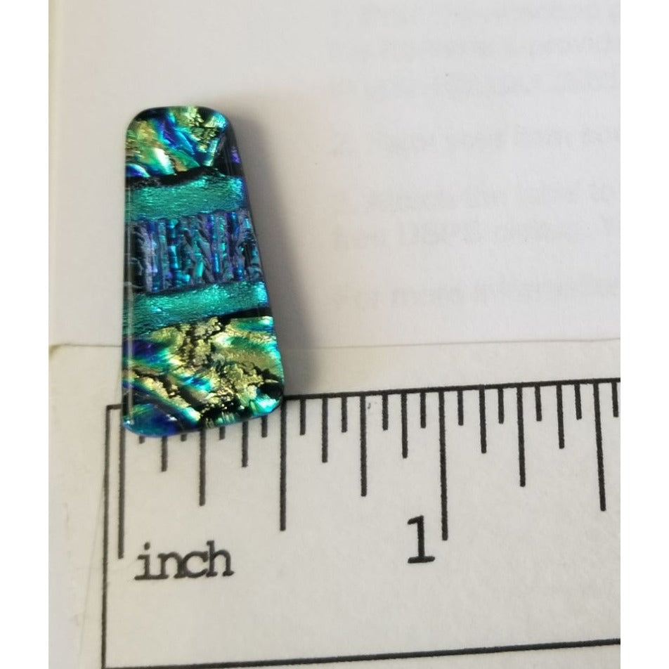 Gemstone Loose Set of 3  Dichroic glass 59 ct  11.8  gr 1" x 0.5"  1 1/5 x 0.75"  # 4