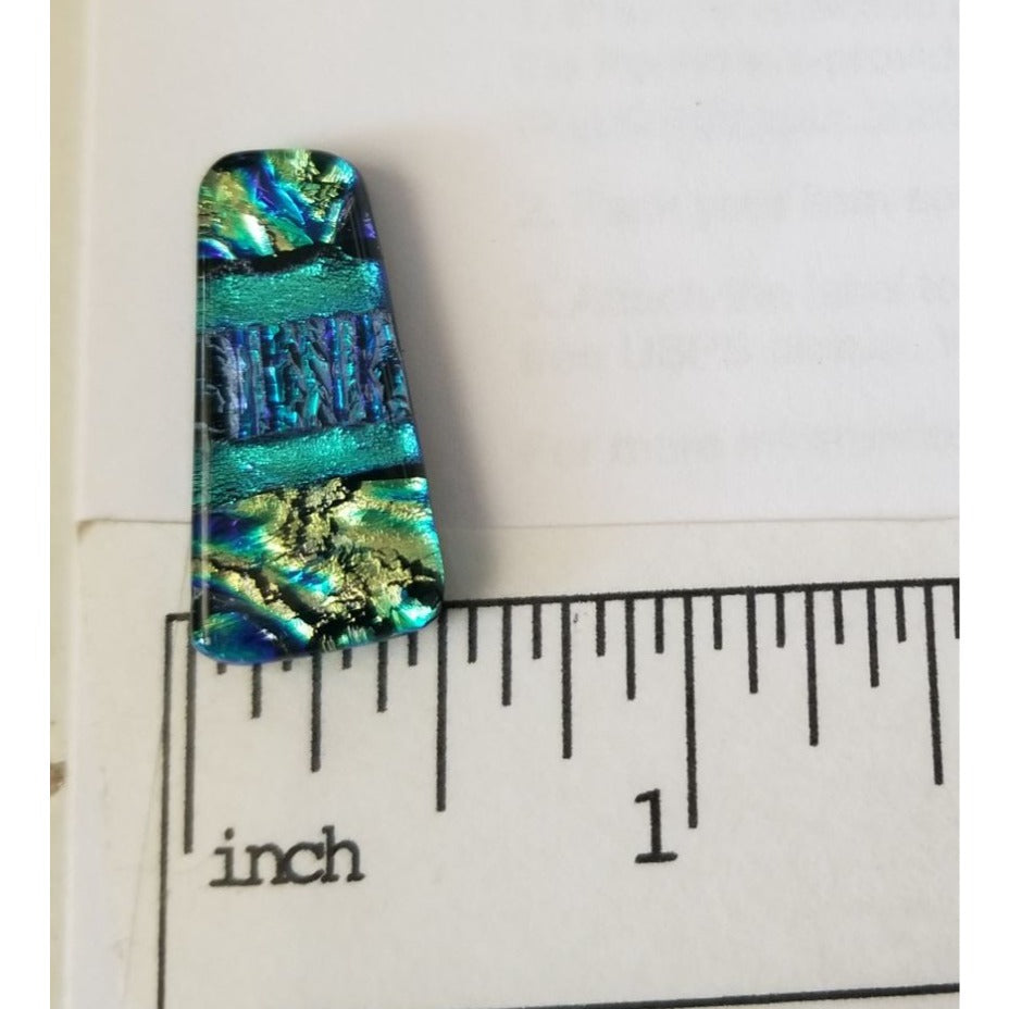 Gemstone Loose Set of 3  Dichroic glass 59 ct  11.8  gr 1" x 0.5"  1 1/5 x 0.75"  # 4