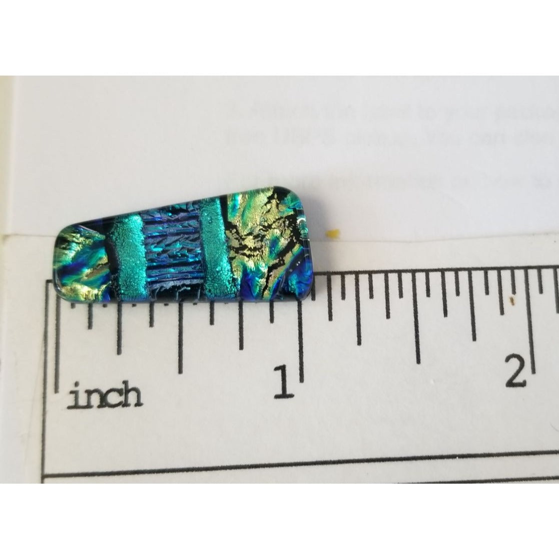 Gemstone Loose Set of 3  Dichroic glass 59 ct  11.8  gr 1" x 0.5"  1 1/5 x 0.75"  # 4