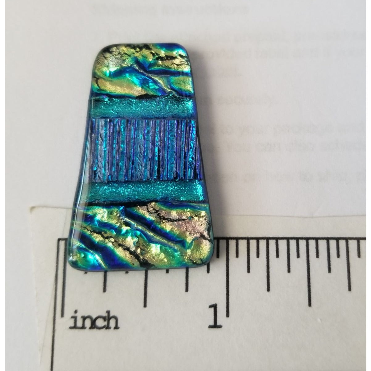 Gemstone Loose Set of 3  Dichroic glass 59 ct  11.8  gr 1" x 0.5"  1 1/5 x 0.75"  # 4
