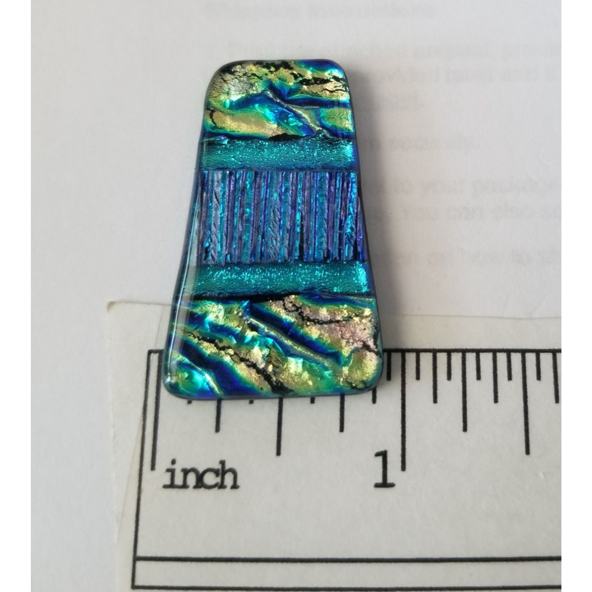 Gemstone Loose Set of 3  Dichroic glass 59 ct  11.8  gr 1" x 0.5"  1 1/5 x 0.75"  # 4