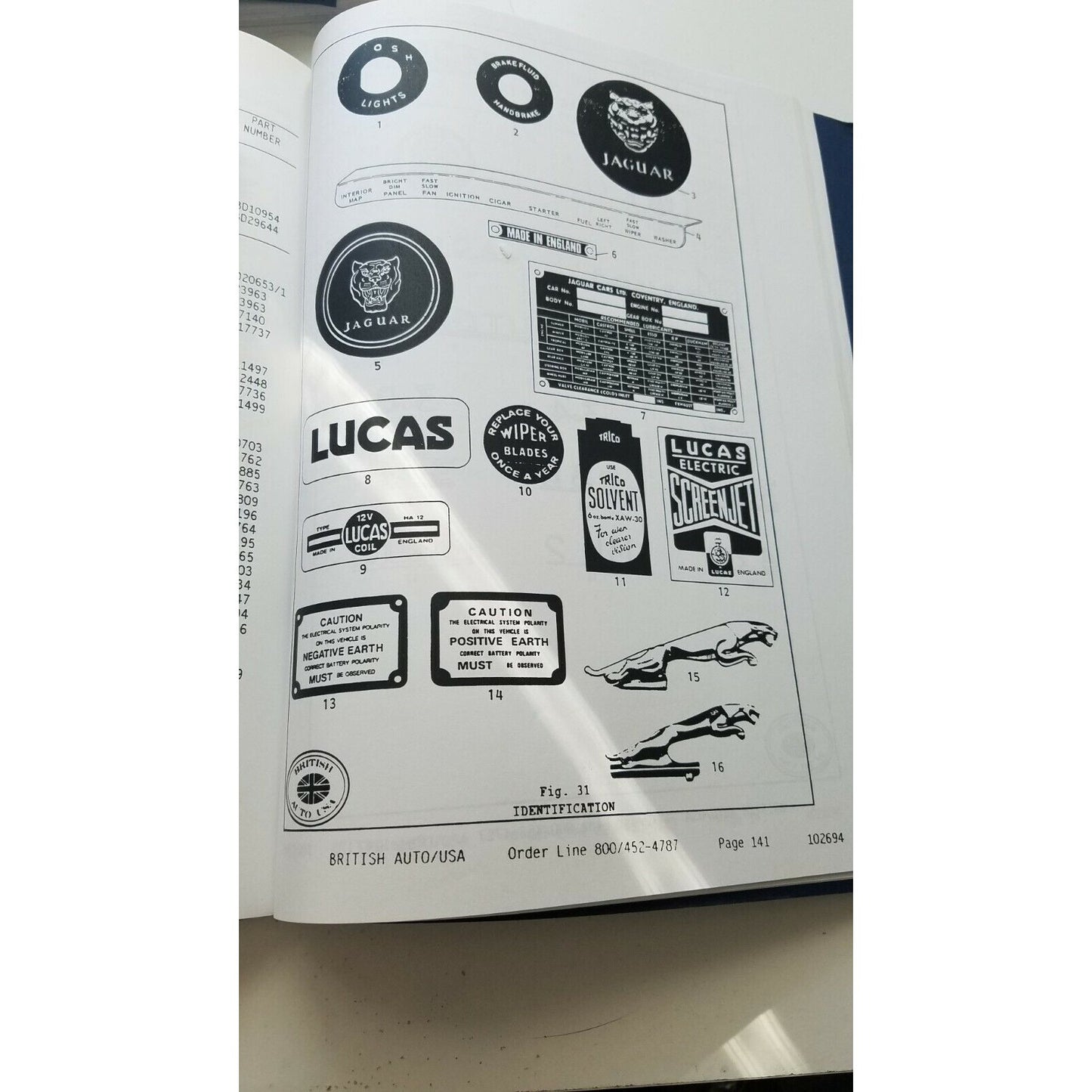 Book British Auto USA Late Saloons Catalogue Jaguar Custom Order Form inside