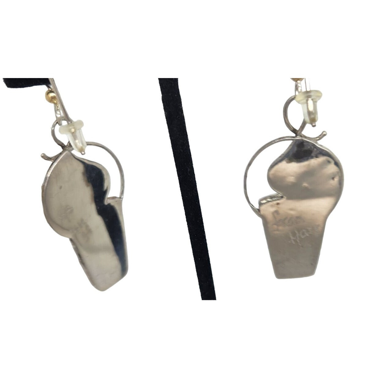 Earrings Mushroom Jasper  10 Gr Silver 925 14K Gold Accents KKO age SS/14k/3F