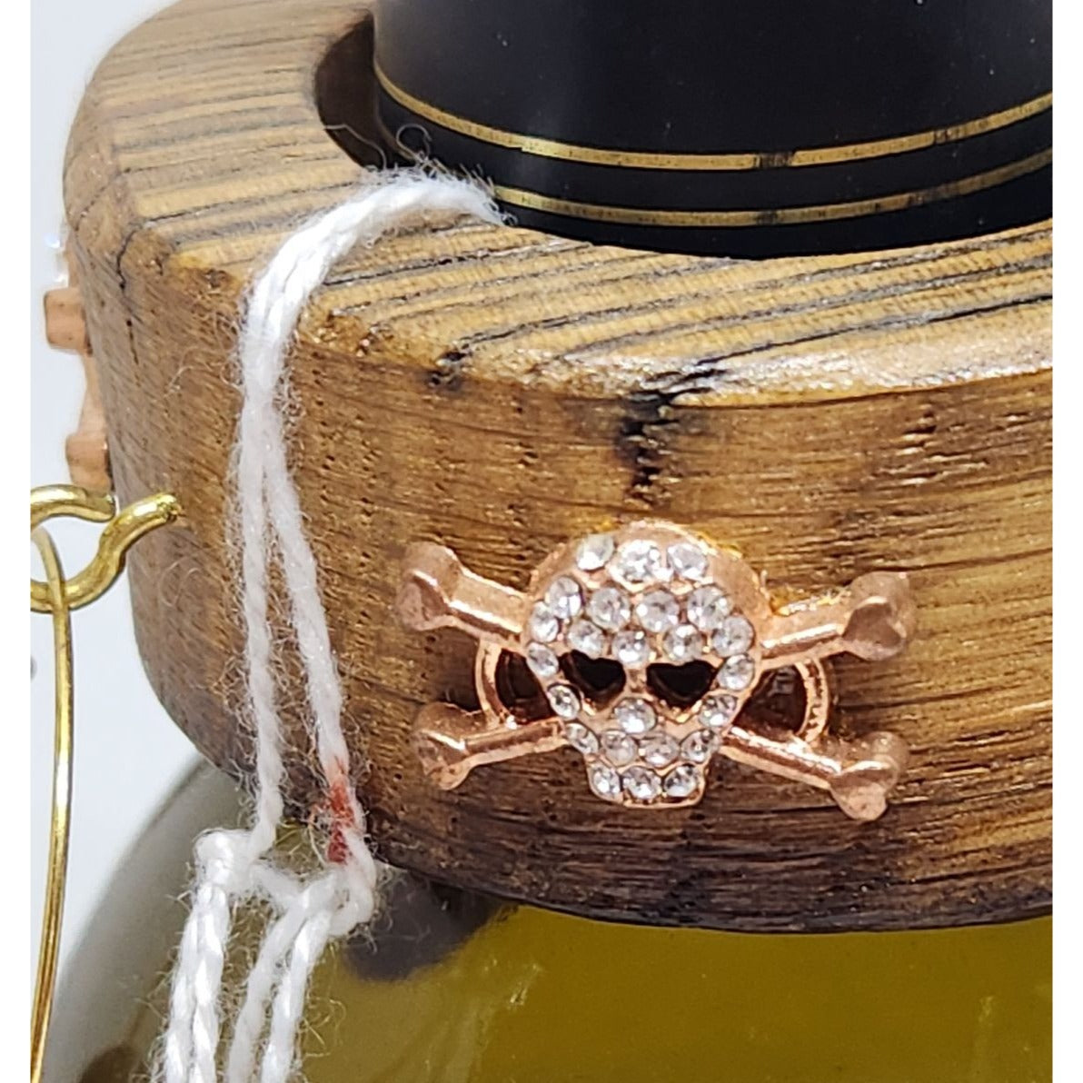 Colorful Skull-Themed Wine Glass Charms Set - 4 Unique Charms With Beads & Wood Holder