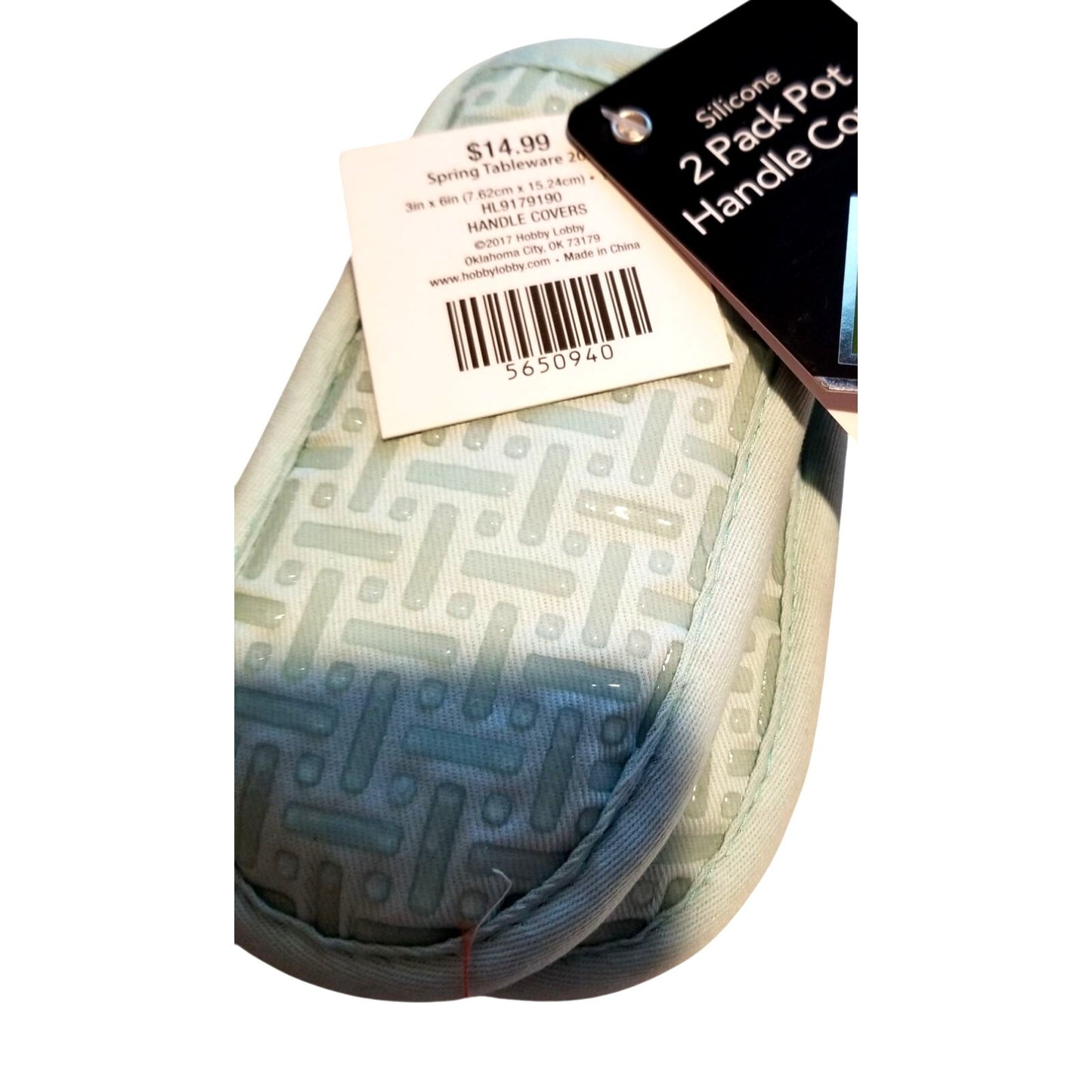 Kitchen Pot Handle Holder Supreme Blue Set of 2  Silicone 2 pack  Cover Teflon 3 x 6