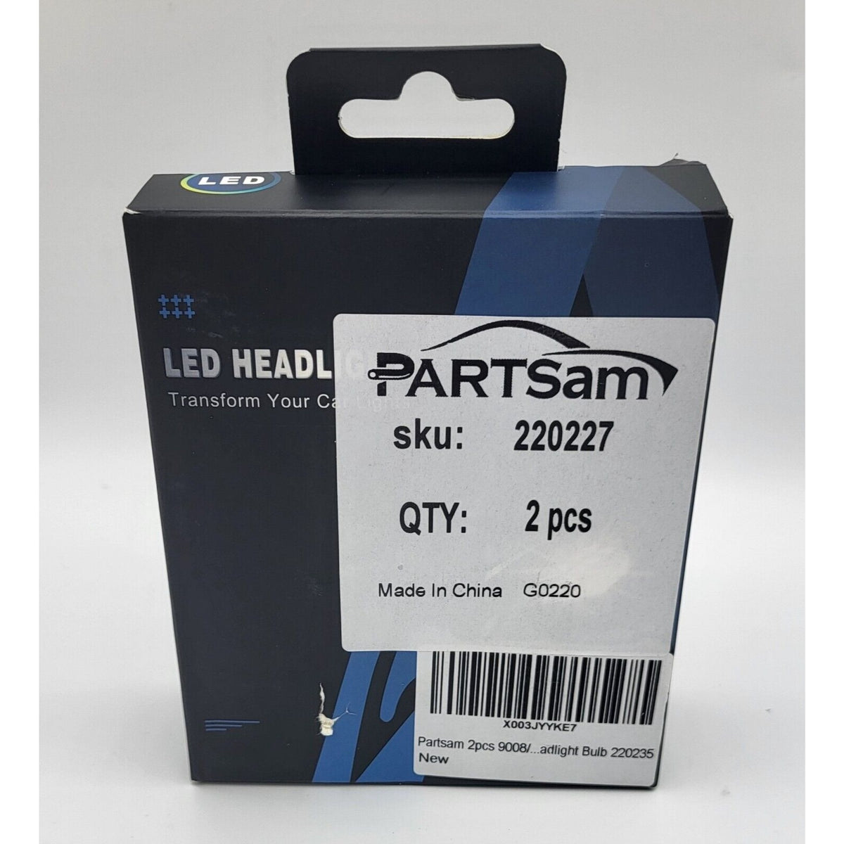 Auto Headlight Bulb Partsam 9008/H13 LED , 25000LM 120W 6500K Cool White High Beam/Low