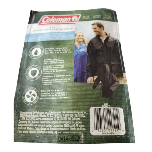 Jacket Coleman 2013 Eva Black Size S/M PVC free 13-mm Wind Breaker Full Cover Hood