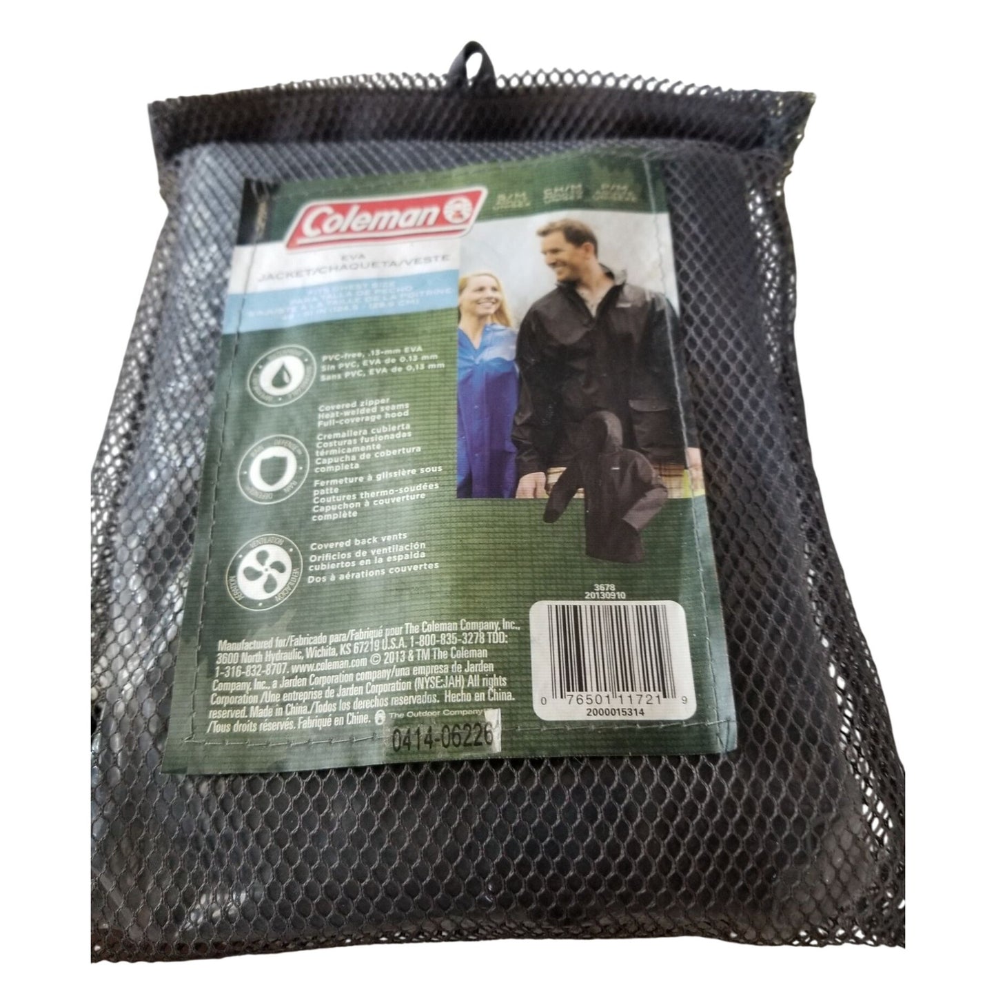 Jacket Coleman 2013 Eva Black Size S/M PVC free 13-mm Wind Breaker Full Cover Hood