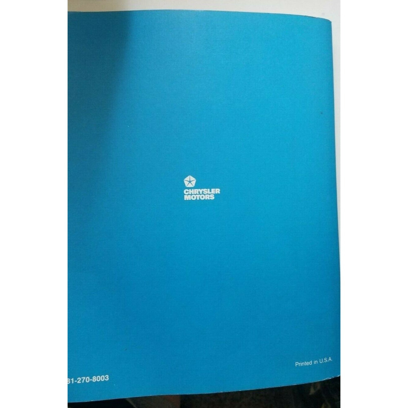 Book 1988 Chrysler Service Manual Engine Chassis & Body Front Wheel Drive Car