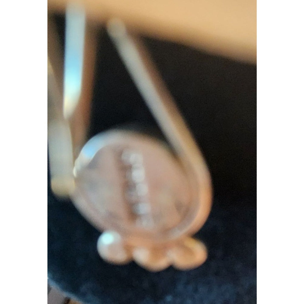 Earrings Pearl Tear Drop Post Silver Drop 5 gr Tear Drop Jerry & Fran Harr Handmade
