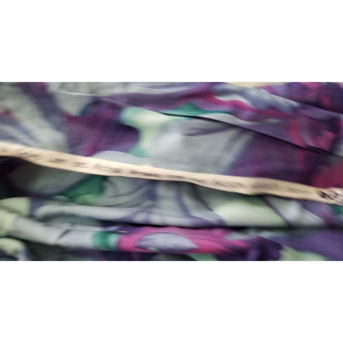 Material  Soft Blue Cotton Fabric Big  Blue Green Purple Flowers  42" x  36" Cotton