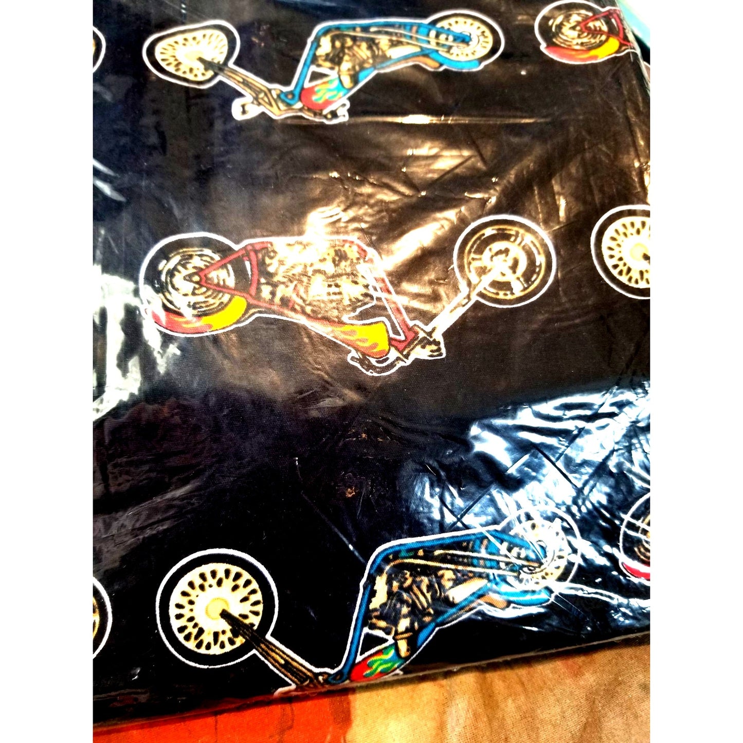 David Carey Original Shirt Men Large Chopper Motorcycles Short Sleeve Button-Up  Shirt 100% Cotton