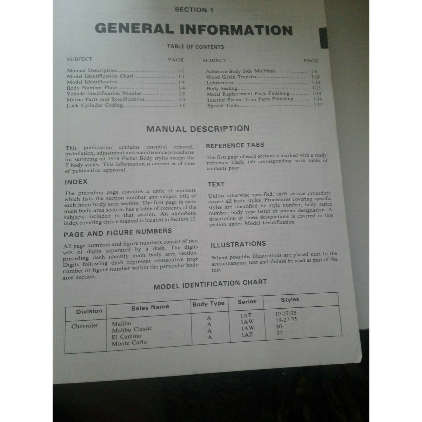 Book 1978 Fisher Body Service Manual, Chevy /  Pontiac / Oldsmobile / Buick/ Cadillac GM