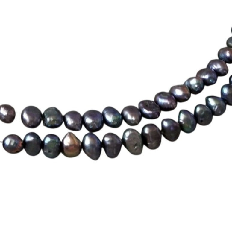 Loose Pearl Peacock  Pearl Bag  F 9 Oval 8 mm  Bin Pearl  19 Pcs  50 ct 9.6 gr  6" Drilled