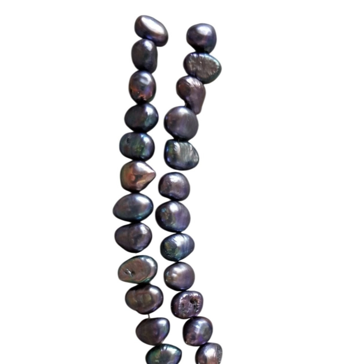 Loose Pearl Peacock  Pearl Bag  F 9 Oval 8 mm  Bin Pearl  19 Pcs  50 ct 9.6 gr  6" Drilled