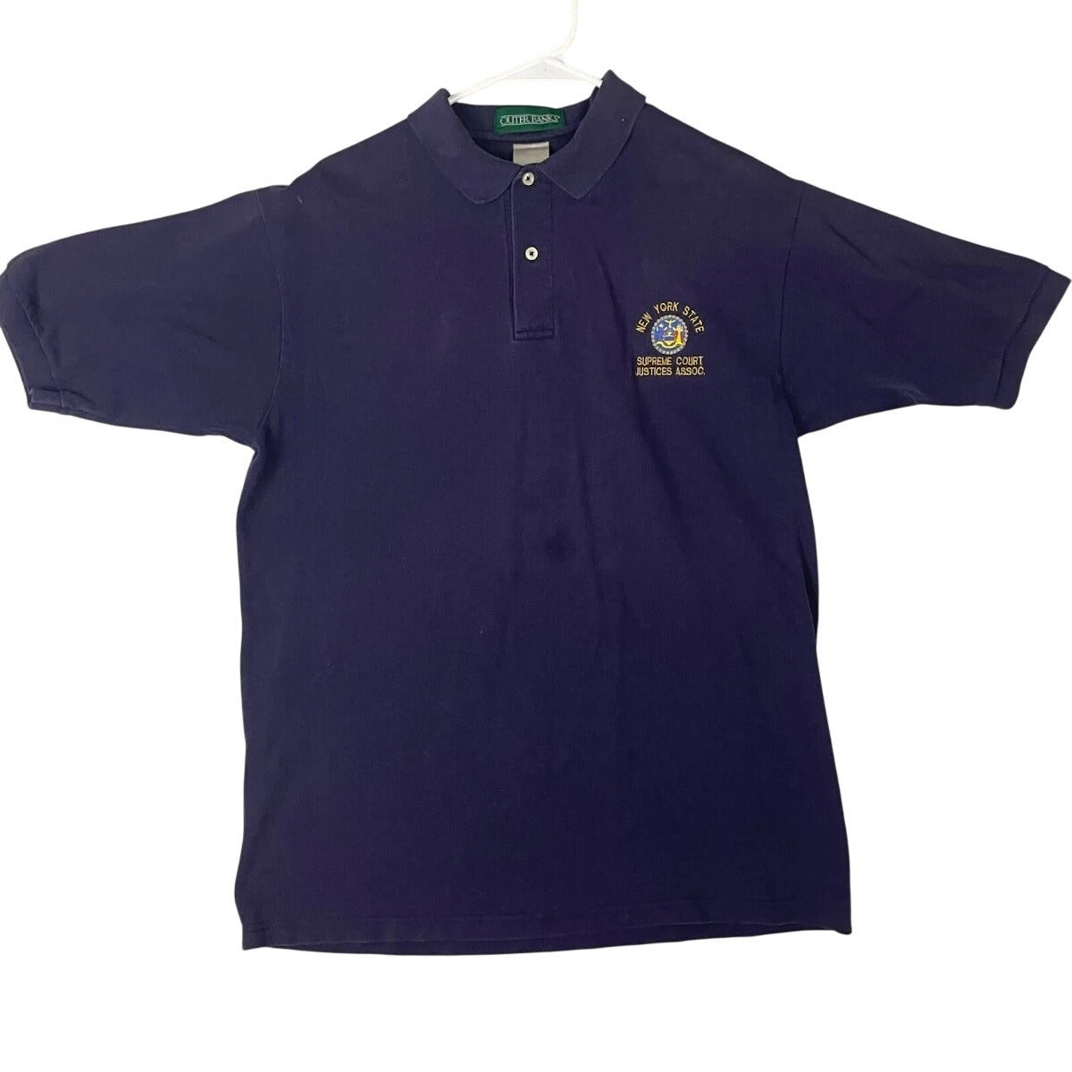 Polo Shirt Purple Short Sleeves Outer Banks 60 / 40 Cotton / Polyester  Size Medium  3 Button