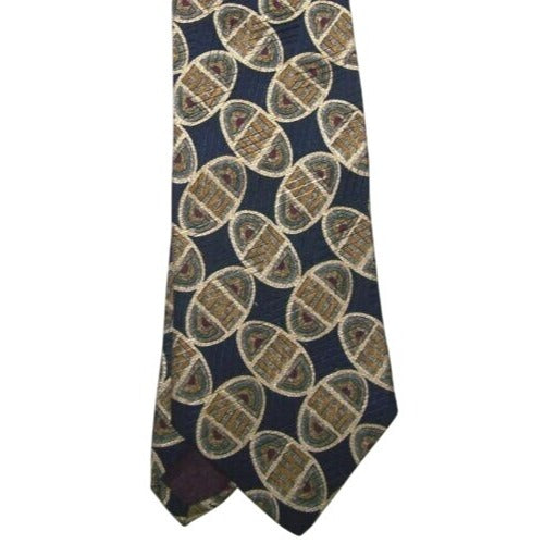Tie Brown Red  Black Silk Neck Tie Claiborne Brand  61 " Long  3 1/2"  Wide