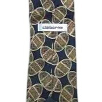 Tie Brown Red  Black Silk Neck Tie Claiborne Brand  61 " Long  3 1/2"  Wide