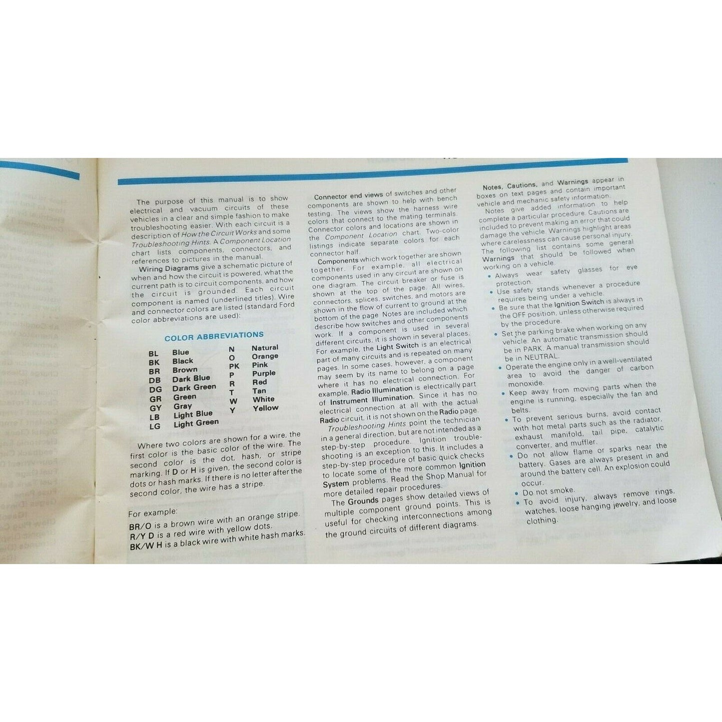 Book 1984  Ford  Ranger Bronco II Electrical & Vacuum Troubleshooting Manual