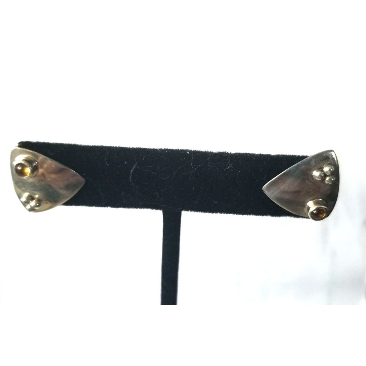 3 Pcs Amber Earrings Necklace Silver  7.4 gr 37 ct  1.5 x 1.5 cm 2 cm  x 3 cm  16" chain