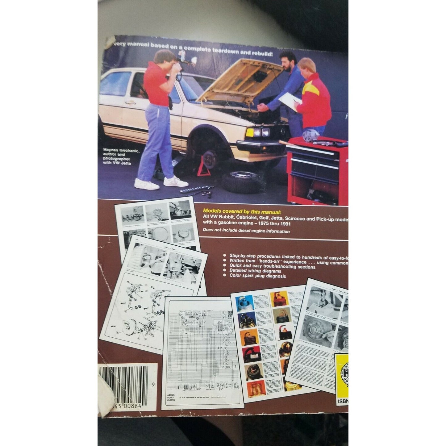 Book 1975 -1991  Haynes Volkswagon Rabbit Golf Scirocco Jetta Pick-up Auto Repair