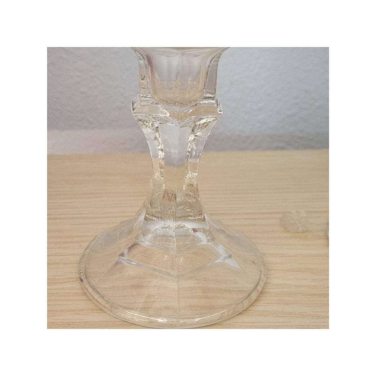 Wine Glasses Clear Glass 2 pc Red Neck  with lid 8" Tall 4" Glass 4" Stem